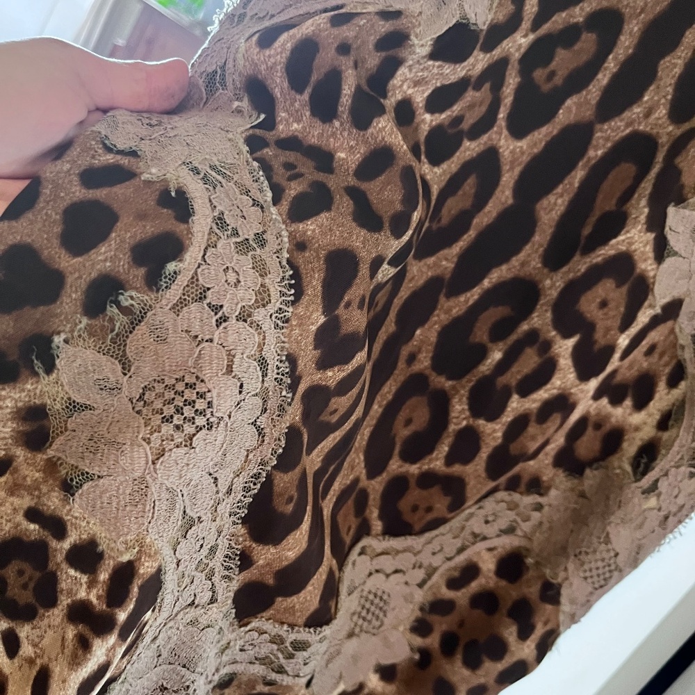 Dolce & Gabbana silk leopard print & lace dress IT38/0/XS - Picture 3 of 7